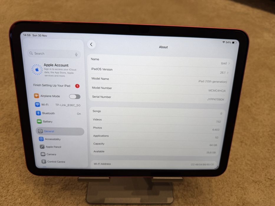 Ipad 10 Pink 2022 64GB Wifi