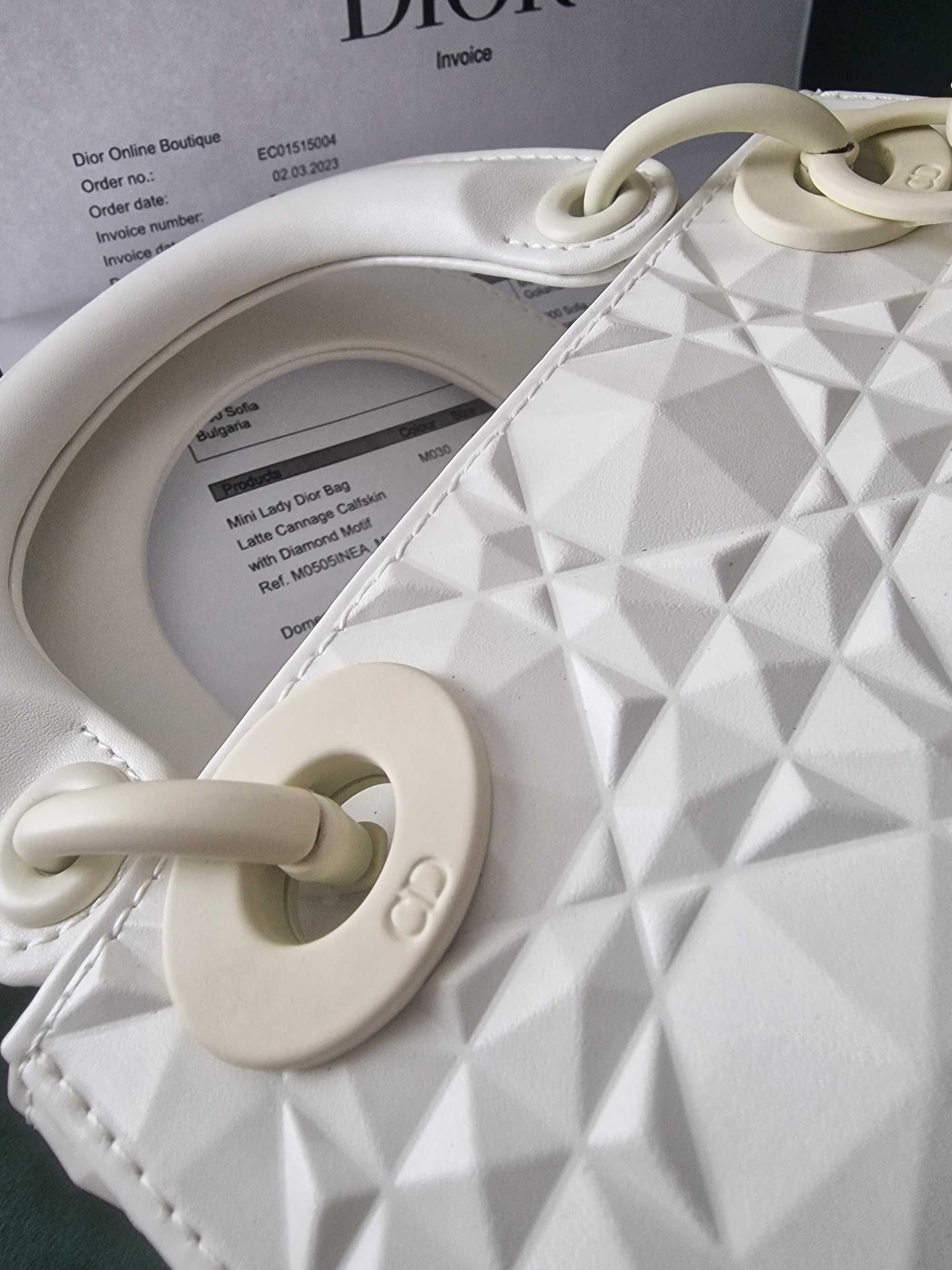 SADDLE , Lady Dior mini diamond motif