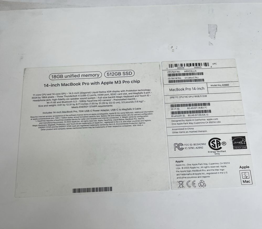Apple MacBook Pro M3 Pro 14-inch 2023  года в хорошем состояние
