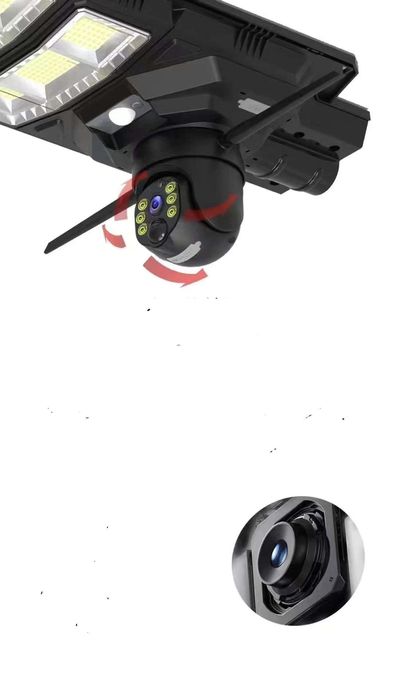 Camera Supraveghere/Lampa Solară 4G cu SIM, Panou Solar, Wireless