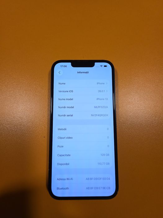 Iphone 13 128gb Black, liber de retea, 86% baterie, factura  garantie
