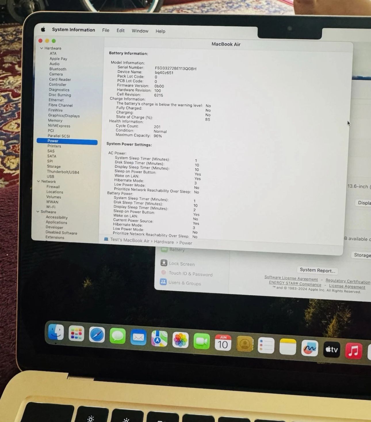 Vand MacBook Air 13in 16GB RAM 1TB SSD
