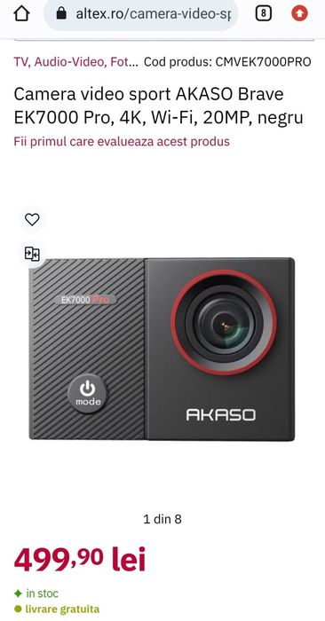 Camera Video 4K Akaso Bravo EK7000 Pro