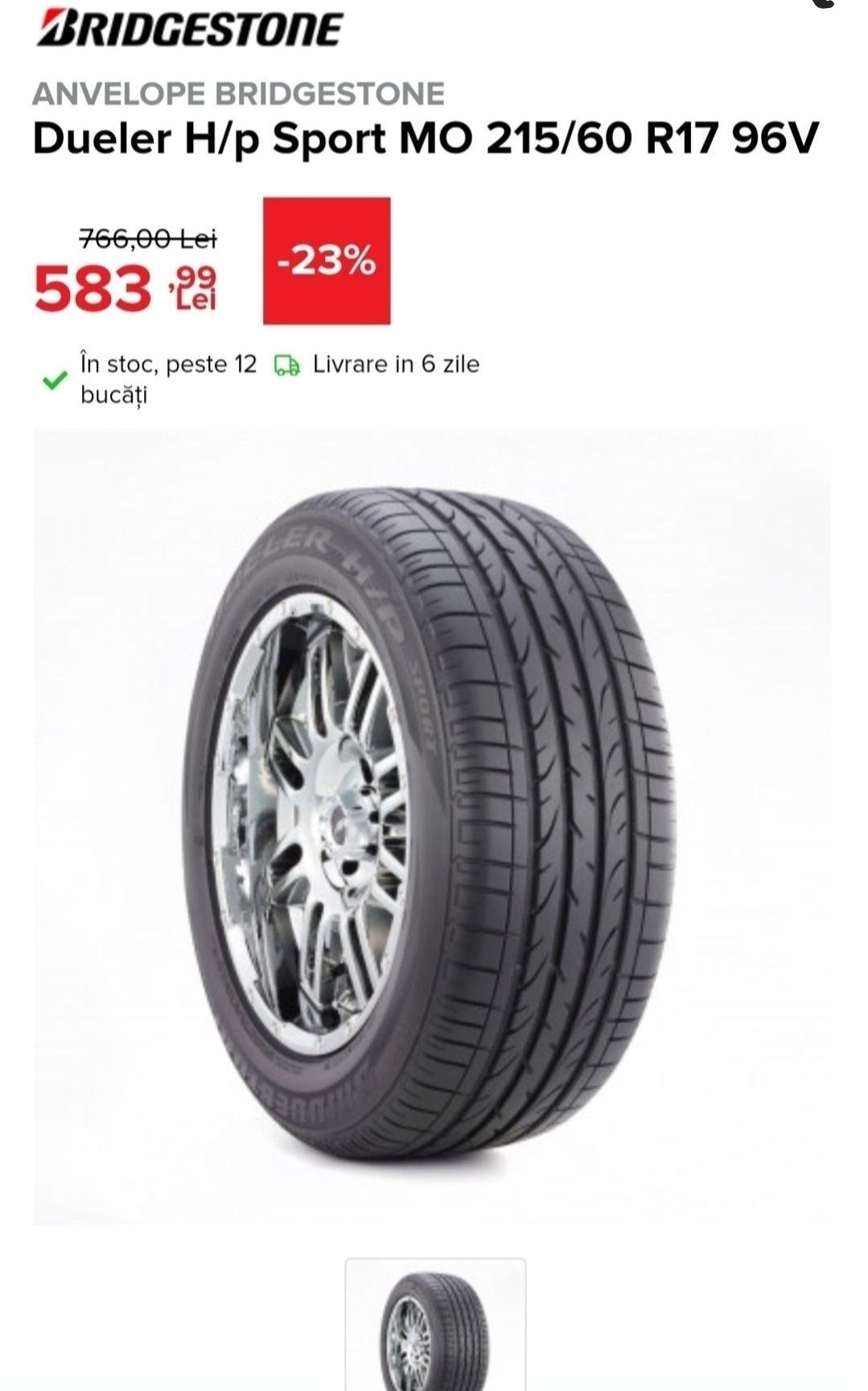 Anvelope Bridgestone 215 60 17 vară