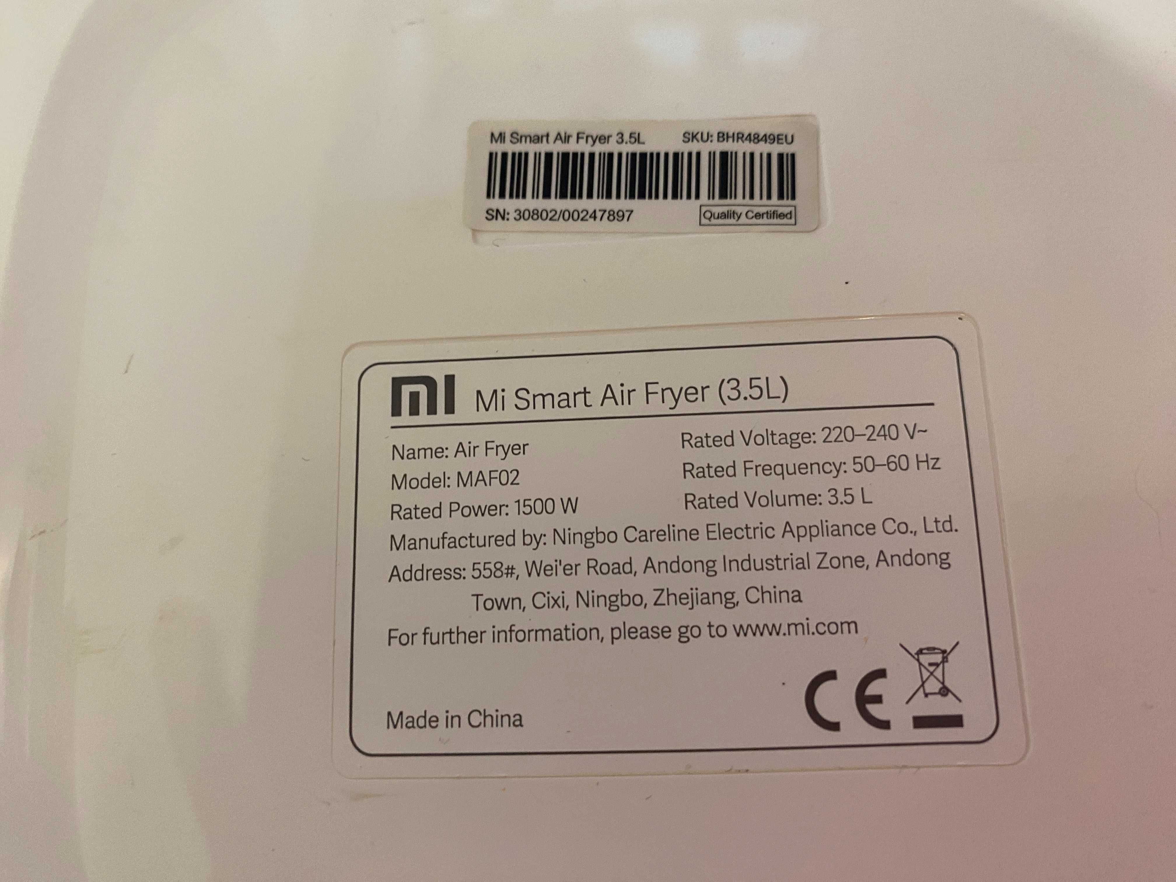 Air Fryer Xiaomi Mi Smart | 3.5L