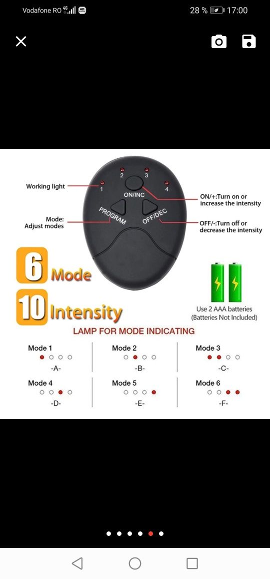 Set(5 bucăți) Centura electrostimulare EMS Smart Fitness