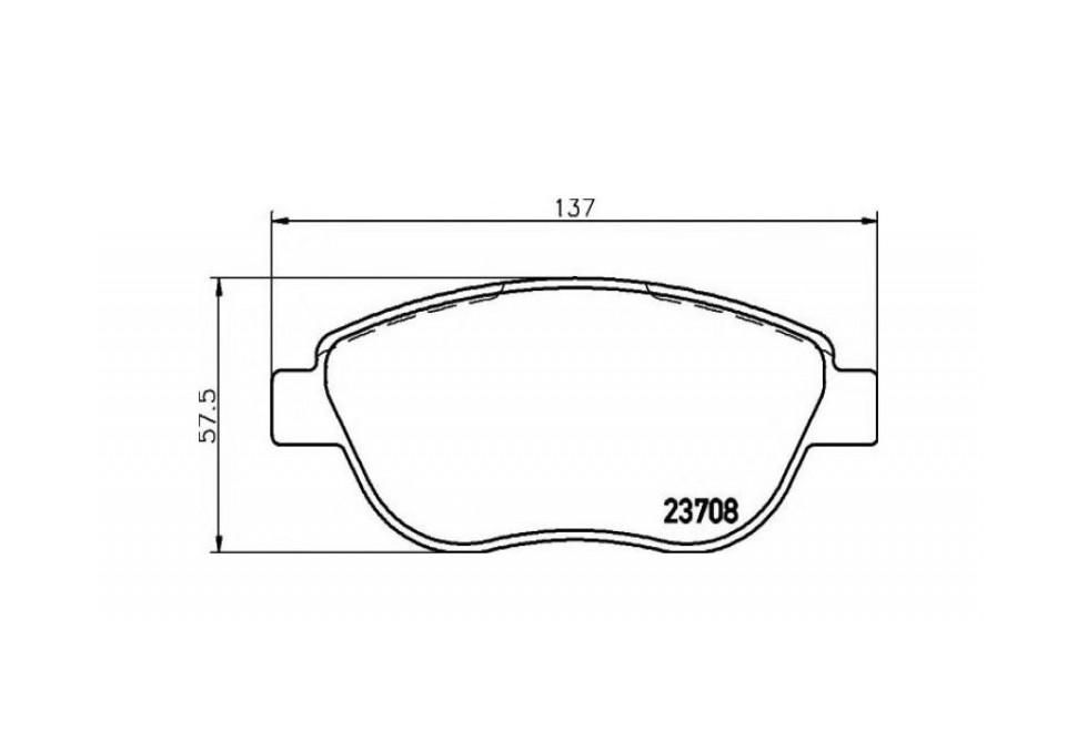 Placute frana Lancia MUSA 350 2004-2016 0252370819