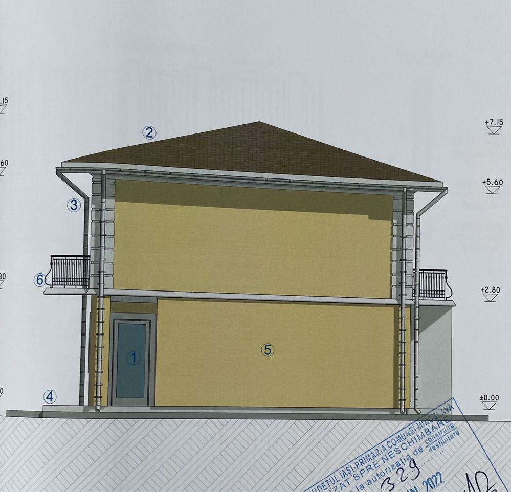 Teren cu proiect casa 175mp