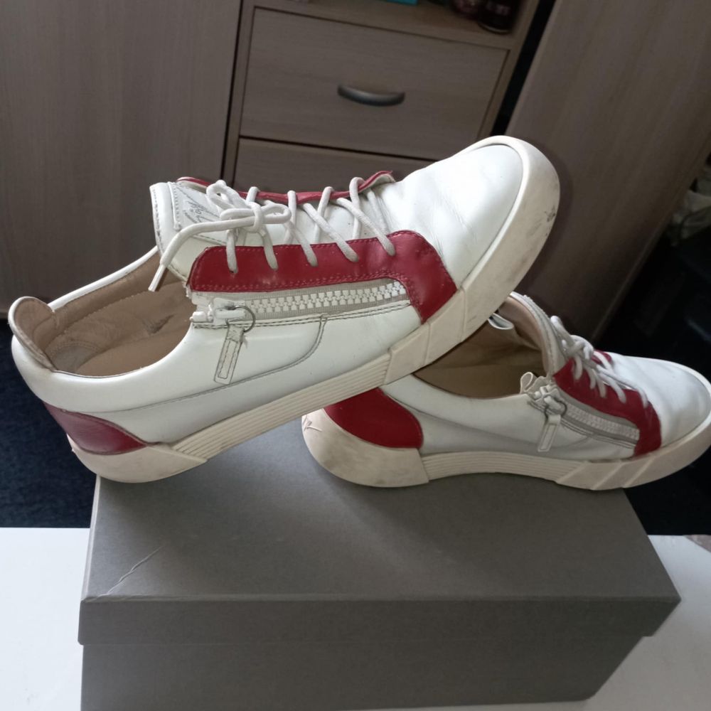 Giuseppe Zanotti shark low, frankie leather, 2 ЧИФТА 43,45 номер..