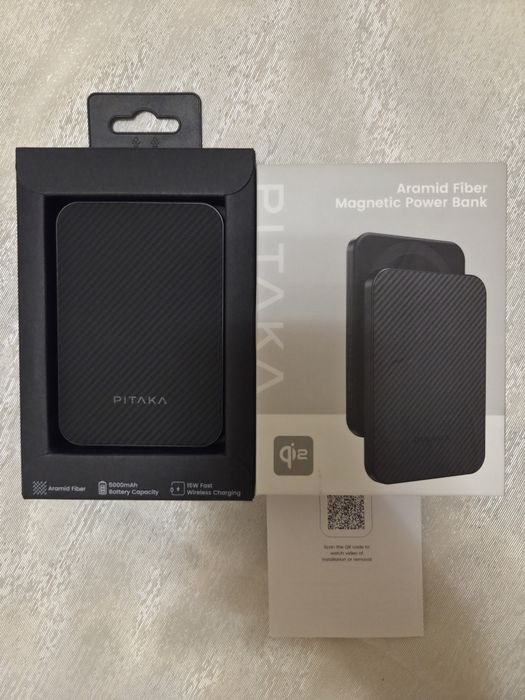 Внешний аккумулятор Magsafe Pitaka Aramid Fiber Magnetic Power Bank