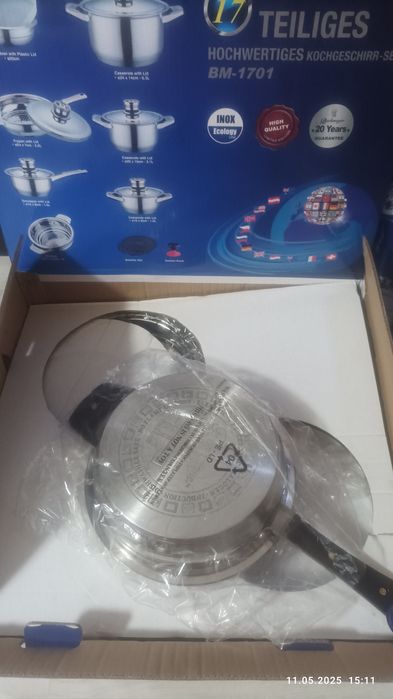 Set de Oale și tigai inox -2 seturi complete noi BACHMAYER 370 Setul