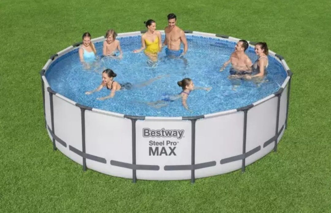 Piscina Bestway Steel Pro MAX, pompa, scara si prelata 4,88 x 1,22 m