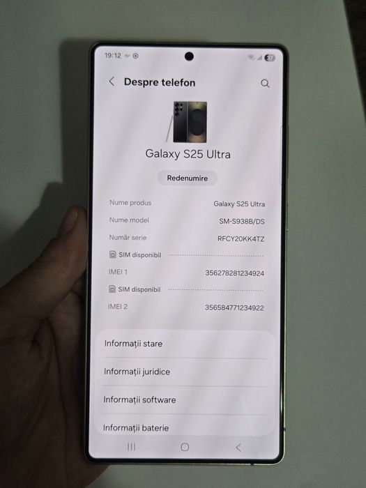 Vand/schimb Samsung S25 Ultra 256gb