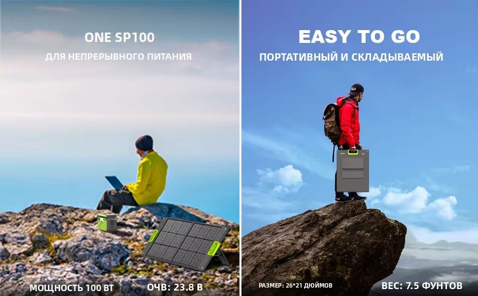 Солнечная панель Ctechi 200 ватт Ecoflow Bluetti Lifpo4 ибп станция