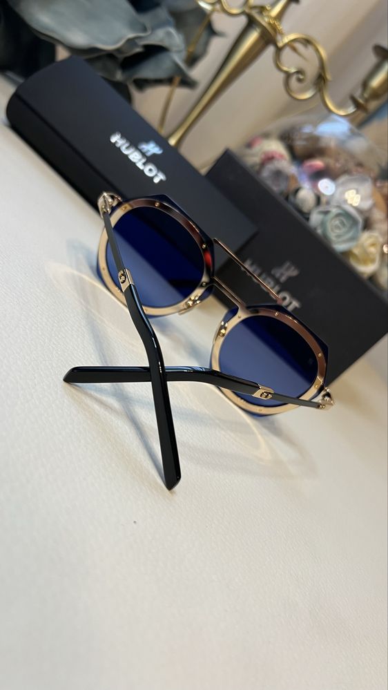 Hublot H006 ochelari de soare noi gold hexagon