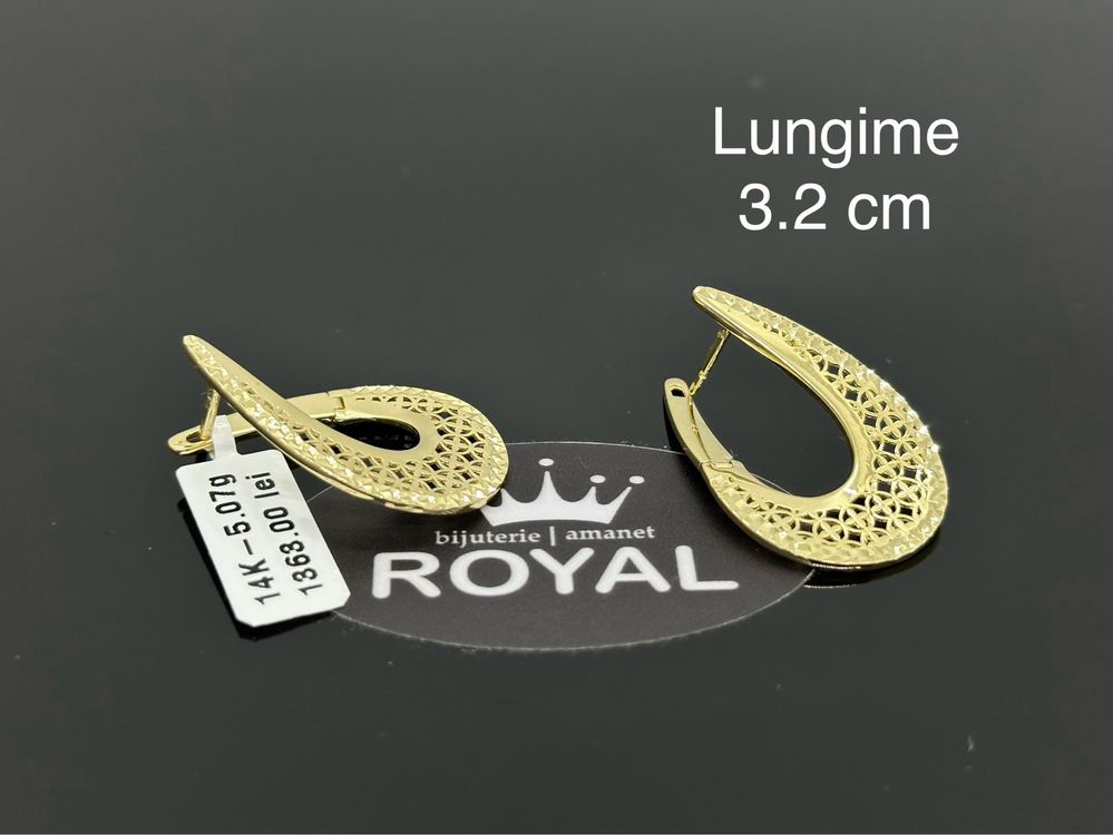 Bijuteria Royal: Cercei aur 14k/5.07 gr