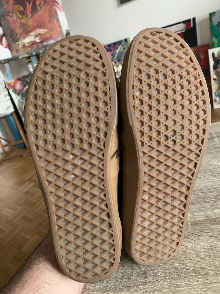 Vans Authentic, negri cu talpă maro, mărimea 42