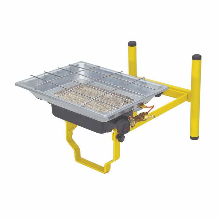 Лъчащ газов отоплител ORGAZ 2855W със защита и стойка, функция готвене