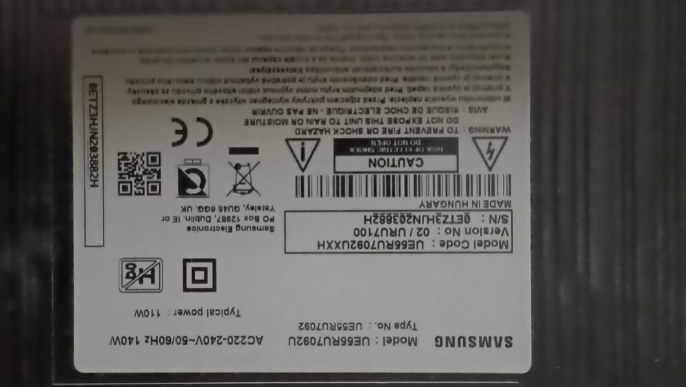Piese componente TV Samsung UE55RU7092