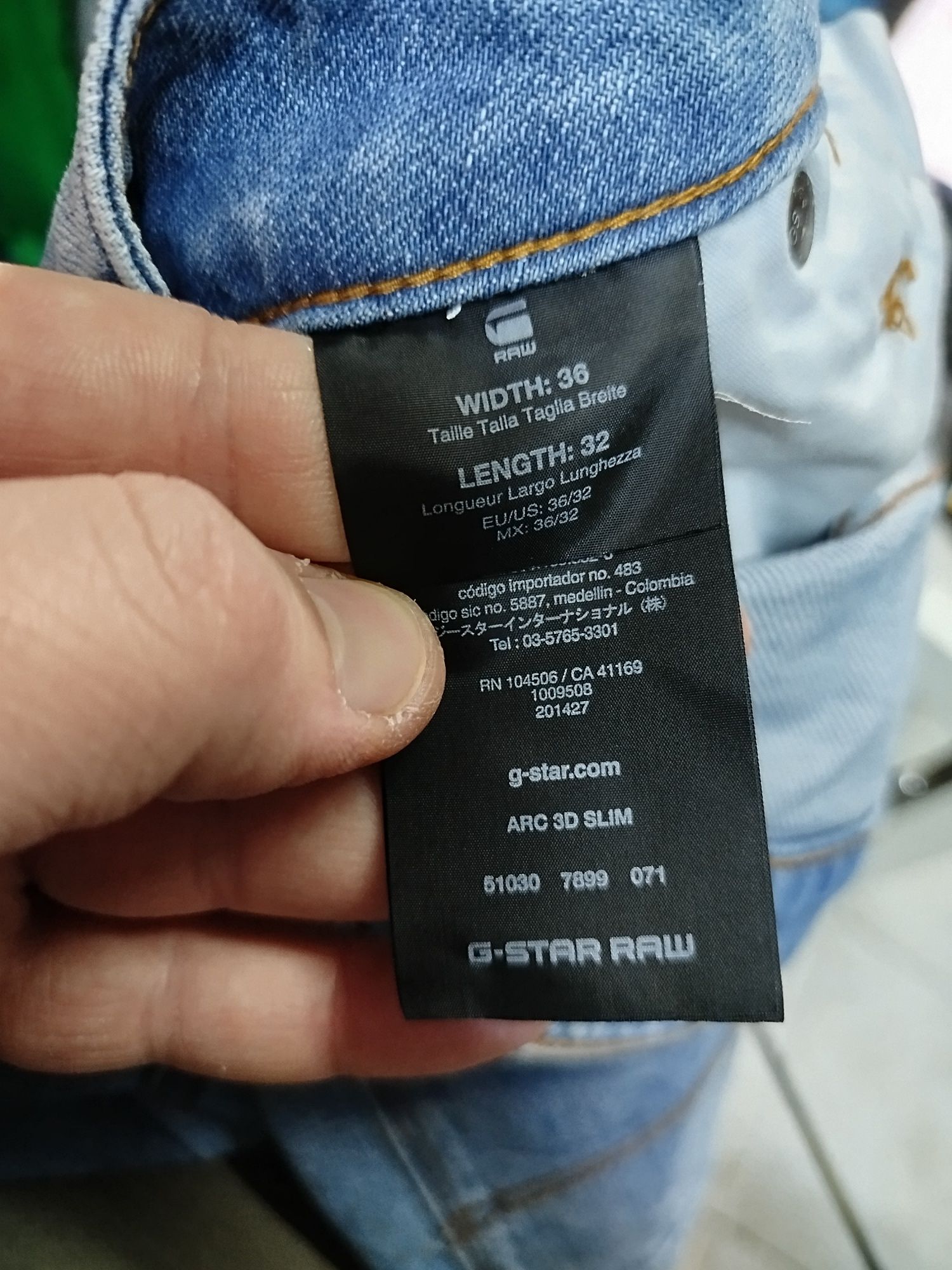 Оригинални дънки G-star Raw Arc 3D Slim W35 , W36 нови мъжки еластични