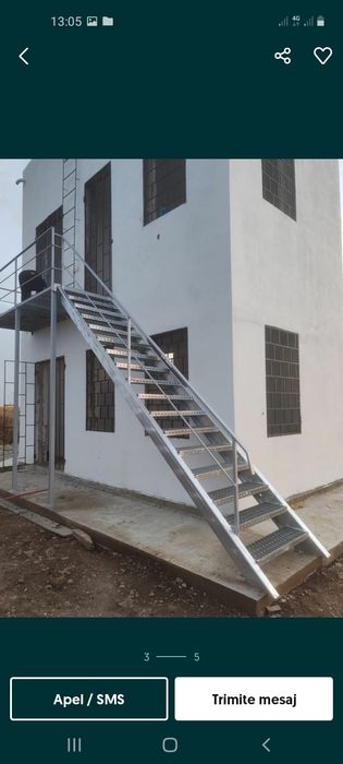 Confectionam scarii metalice zincate exterioare și pentru incendii , p