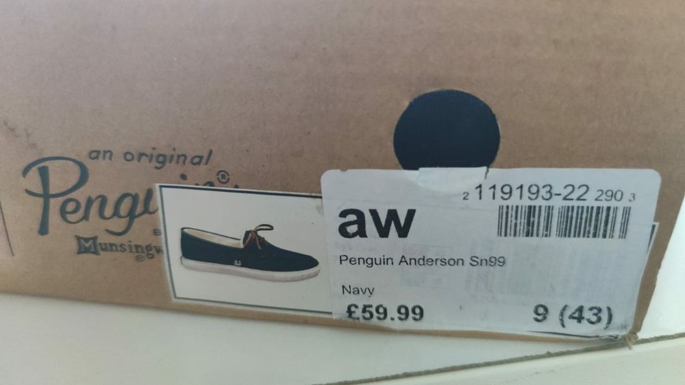 Sneakers Penguin Anglia Originali 43 interior 28 cmt