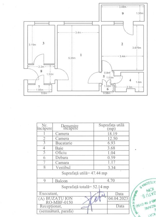 Apartament 2 camere, metrou 1 Decembrie 1918, Piata Trapezului