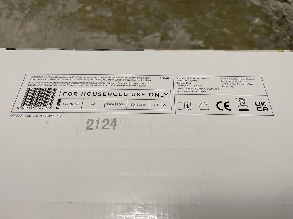 Airfryer Foodi DualZone AF400, 2470W, 9.5L, 6 funcții de gătit, Nou