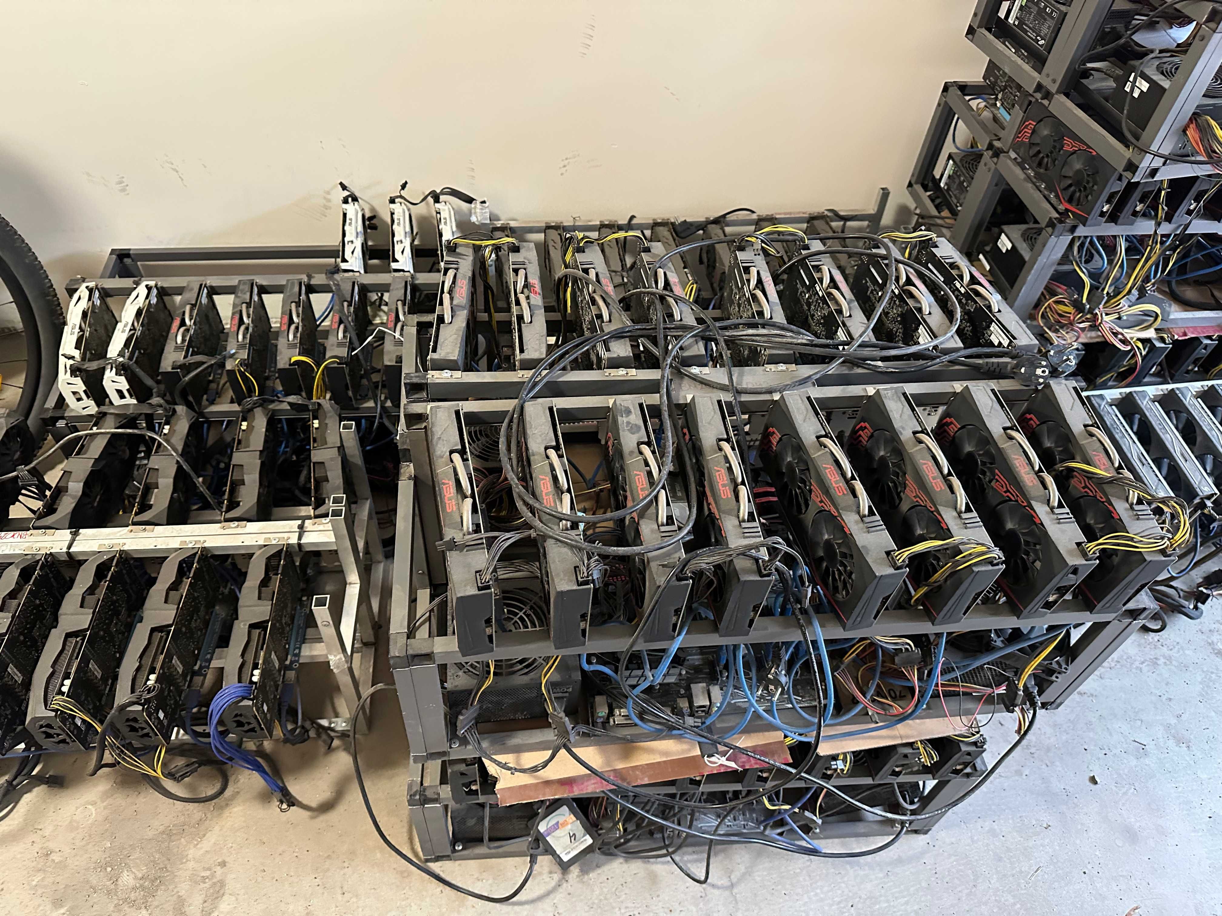 Mining RIG с 16 карти P106 6GB, за Копаене на Крипто Валути, Crypto