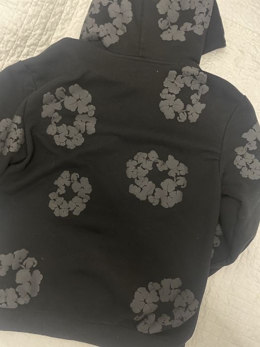 hanorac denim tears negru si gri marimea M