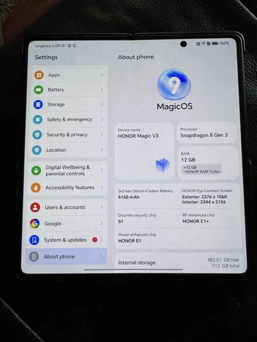 Vand Honor Magic V3