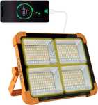 Соларна къмпинг лампа 100W с батерия 16500mAh и светлина 10000 LM