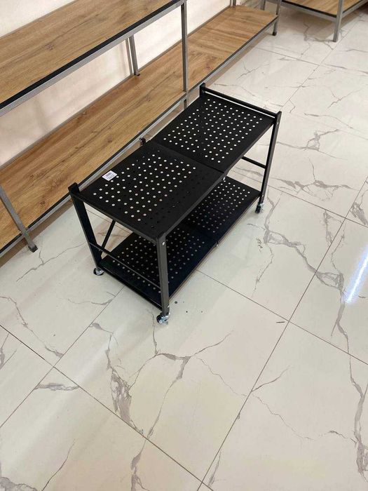 Металлический стеллаж на колесиках, кухни 2, 3, 4, 5 полок, этажерка