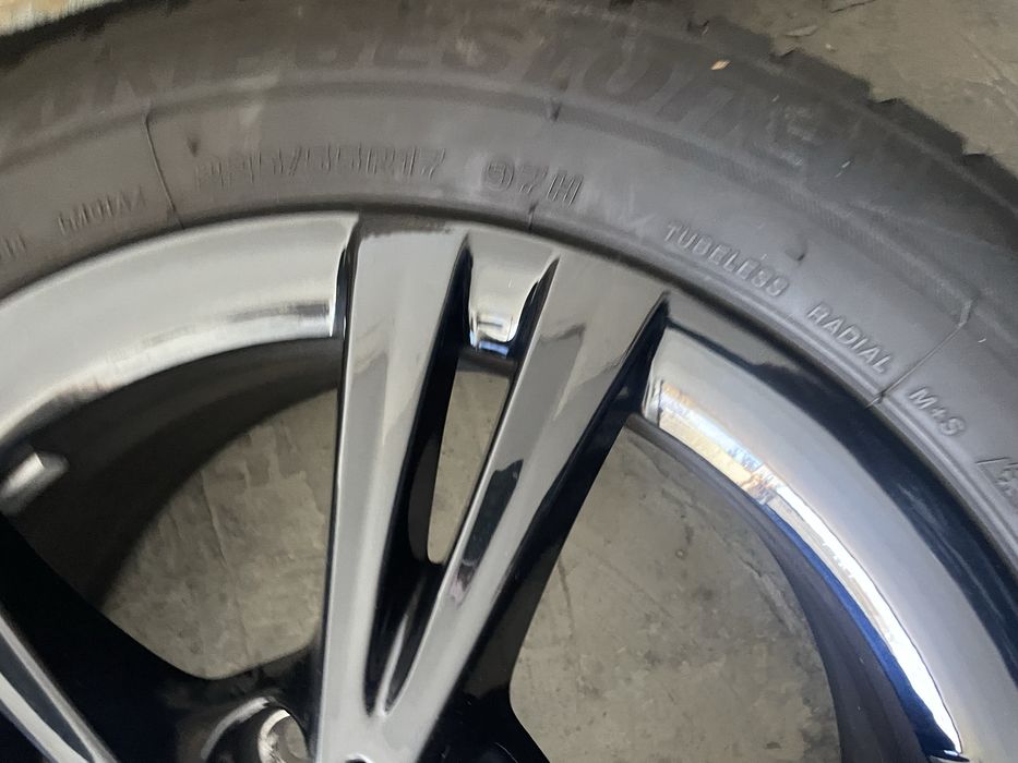 Vand 4 cauciucuri pt BMW  m+s cu jante 255/55/17 aprope noi!