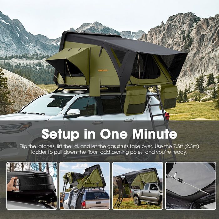 Cort auto overlanding OFERTA NOU 3-4 persoane plafon portbagaj SAN HIM
