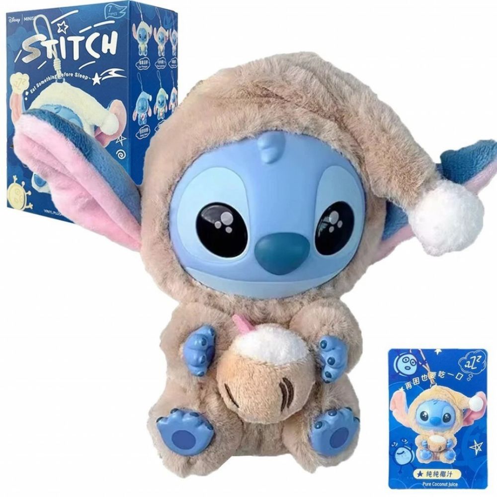 Сладка изненада с Miniso Stitch в пижама колекционерска фигурка 15 см