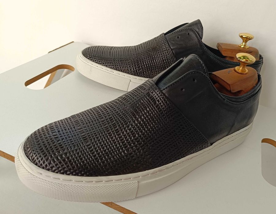 Pantofi sport casual 42 42.5 slip on Pawelk's NOU piele naturala moale