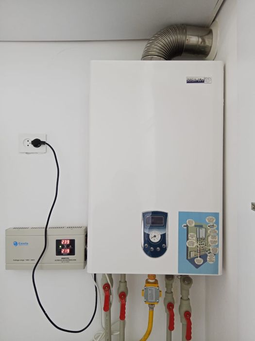 Газови печ рига на стени пачти нови 2 года работал надо поменят  тепло