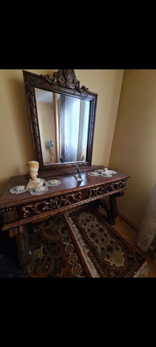 Set dormitor matrimonial renașterea spaniolă lemn masiv