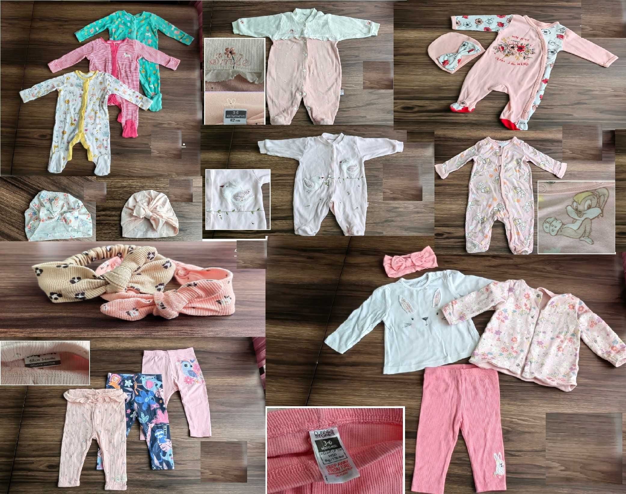 Бебешки дрехи за момиче 3-6м / 11 комплекта
