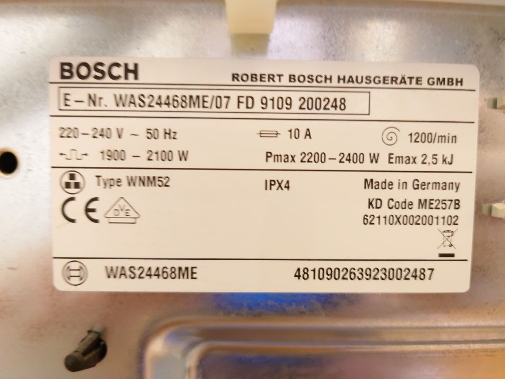 Пералня BOSCH Logixx Vario Perfect WAS24468ME/07 на части