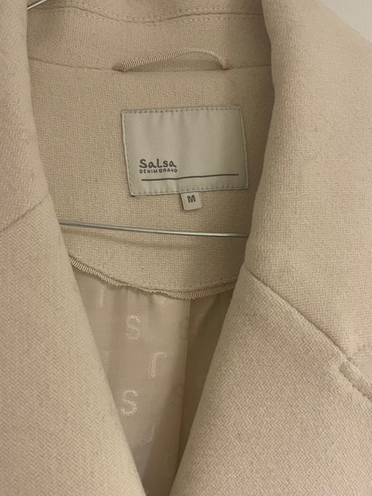 Oversized бяло вълнено палто “вечна класика”