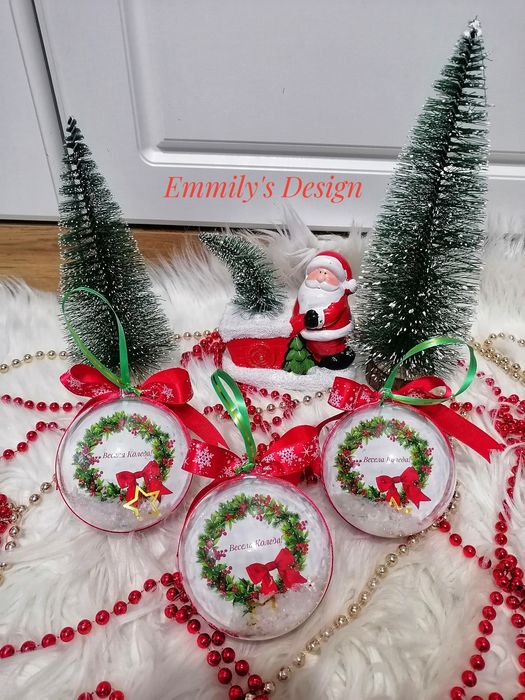 Коледни топки със снимки на най ниски цени