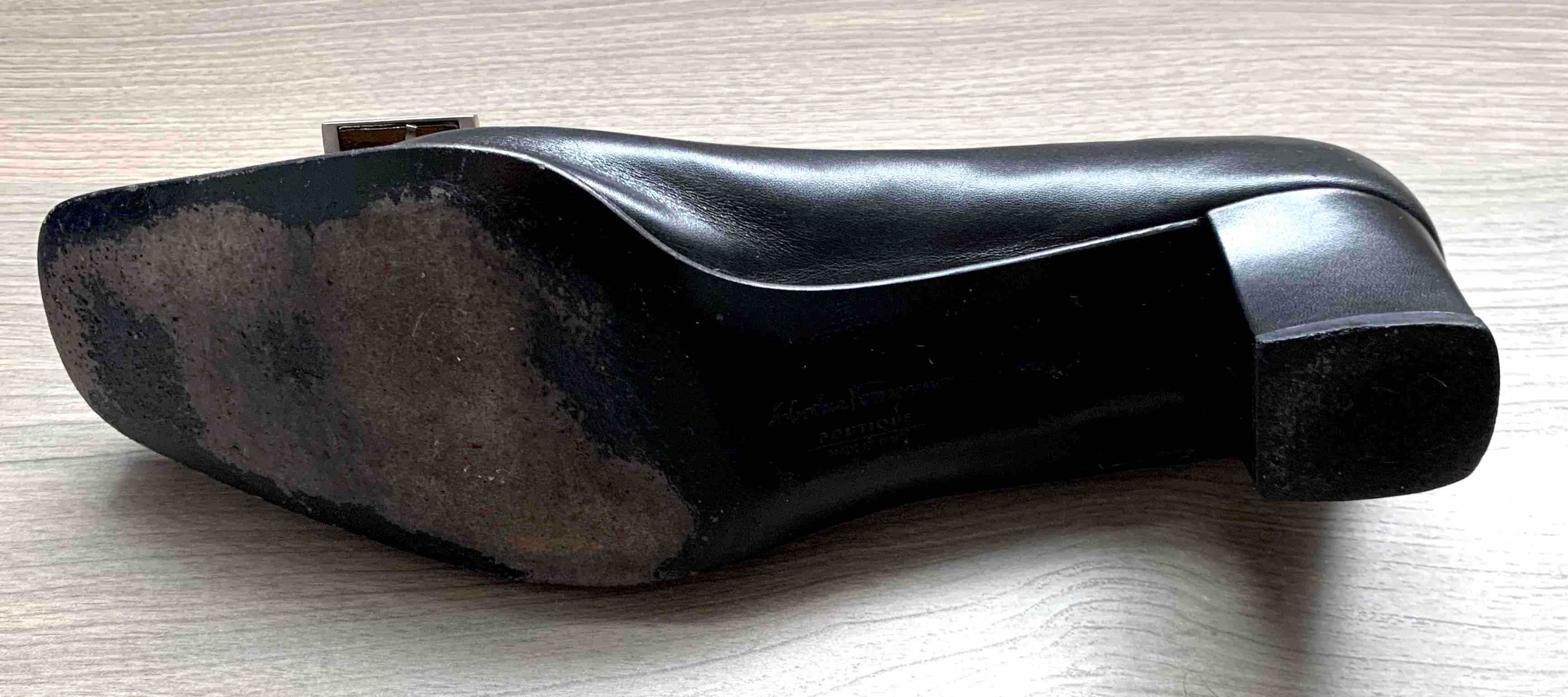 SALVATORE FERRAGAMO Superbi Pantofi Vintage Fashion Piele Negru UK