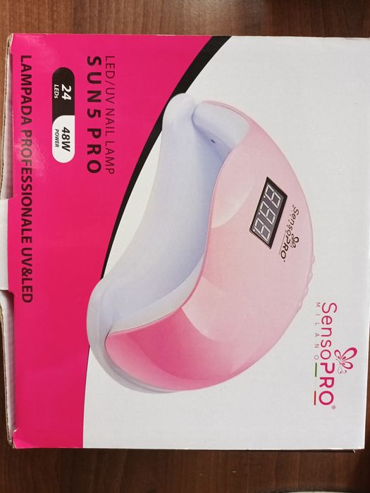 Lampa UV LED 48W SUN5 PRO SensoPRO Milano, Pink