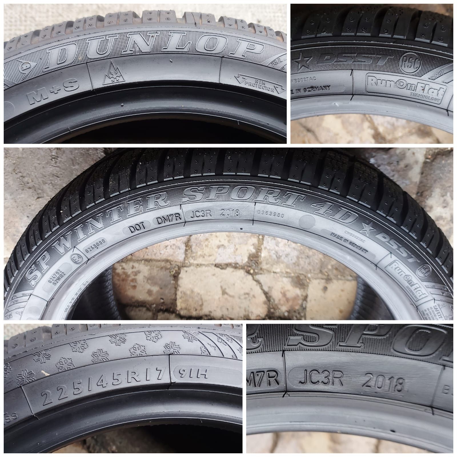 O bucată 225/45 R17 M+S iarnă - una Dunlop Semperit Bridgestone