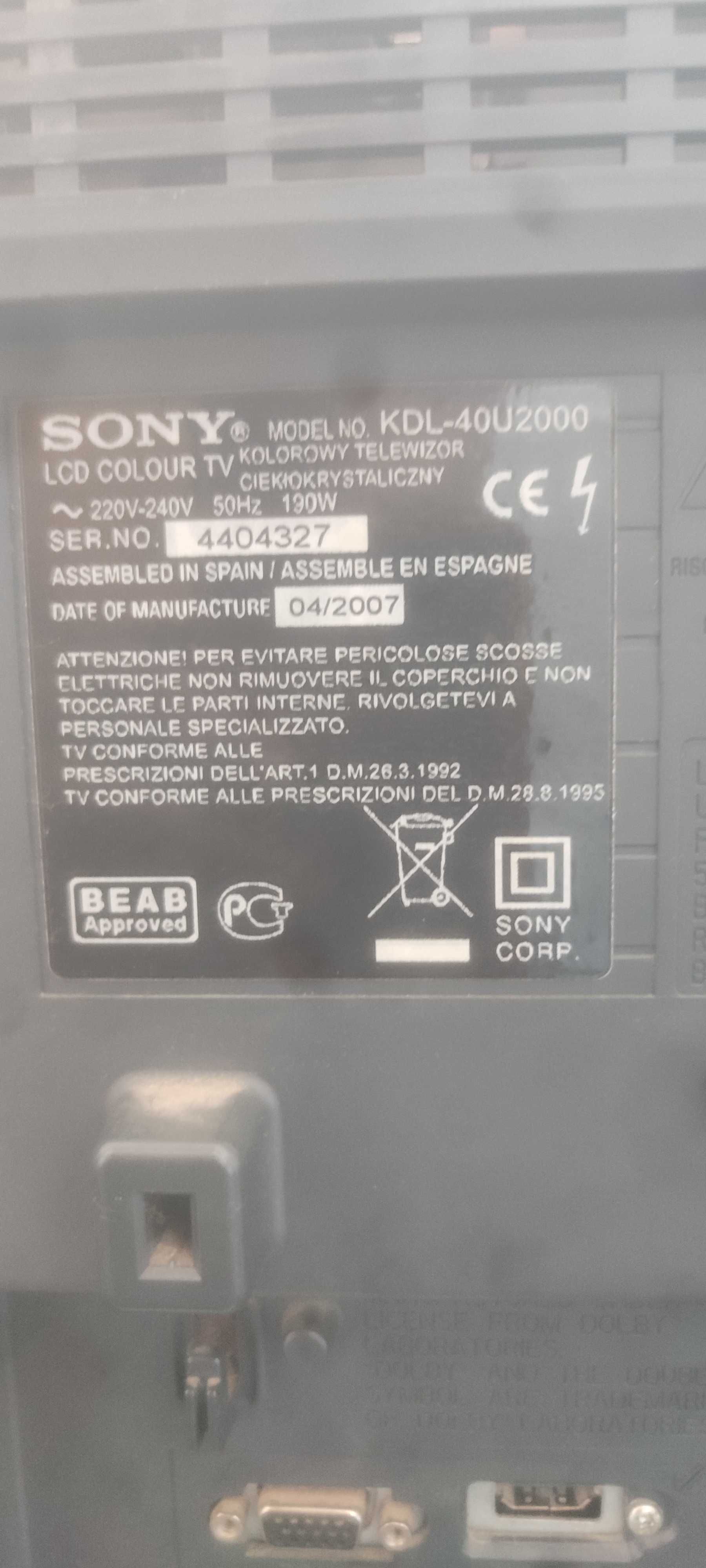 Televizor Sony KDL-40U2000,