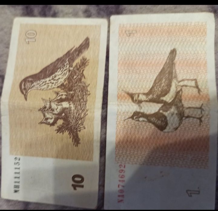 Банкнот 1961 и 1991 г СССР, Литва, Белларусь, Китай, Украина