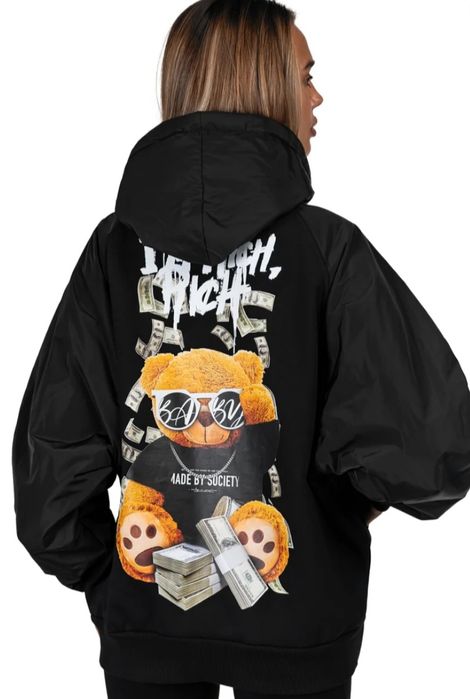 Geacă neagra unisex Hanorac Vagabond Madebysociety