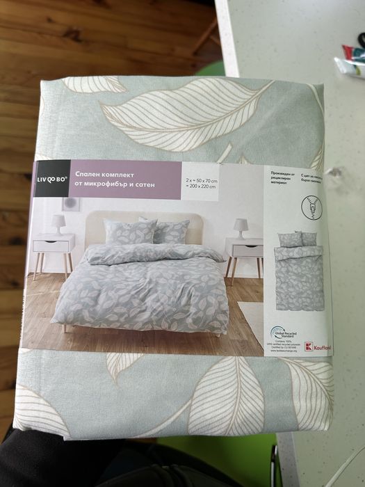 Спален комплект от микрофибър и сатен